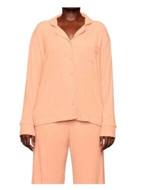 Skims Soft Lounge Rib Sleep Set in Peach